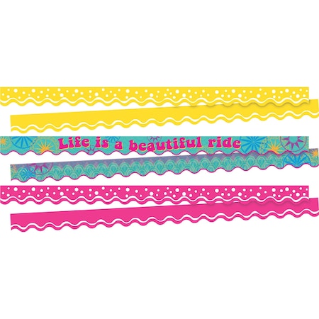 Life Is Beautiful Double-Sided Scalloped Trim Set Of 3 Designs, 39/set